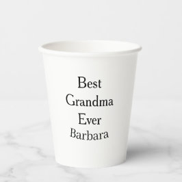 Vasos De Papel Mejor abuela jamás nombre fecha sencillo día de la