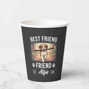 Vasos De Papel Mejor Amigo Alfie Amante de los Perros