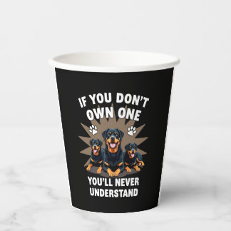 Vasos De Papel Mejor Arte de Rottweiler para Hombres Mujeres Niño