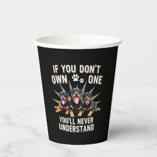 Vasos De Papel Mejor Arte de Rottweiler para Hombres Mujeres Niño