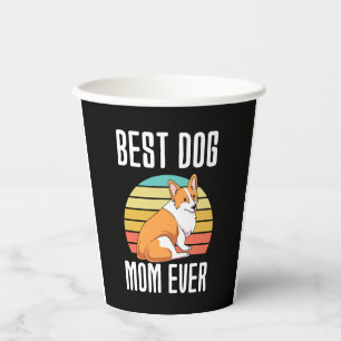 Vasos De Papel Mejor Mamá Perro Jamás Corgi Welsh