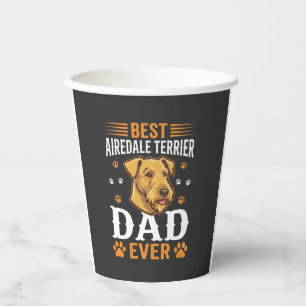 Vasos De Papel Mejor padre de Airedale Terrier de todos los tiemp