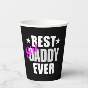 Vasos De Papel Mejor Papá de Niña del Mundo 