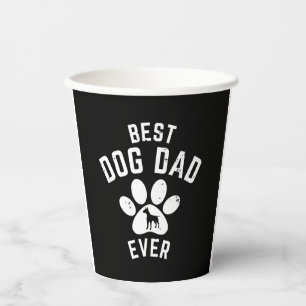VASOS DE PAPEL MEJOR PAPÁ DE PERRO DE LA HISTORIA