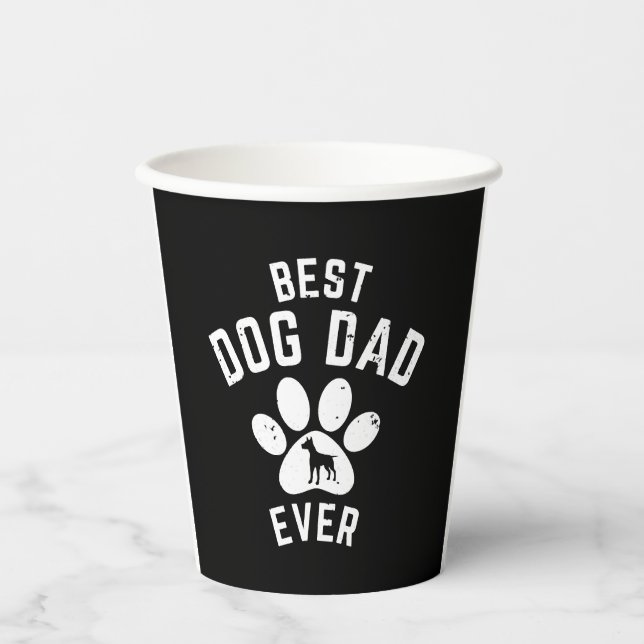 VASOS DE PAPEL MEJOR PAPÁ DE PERRO DE LA HISTORIA (Anverso)
