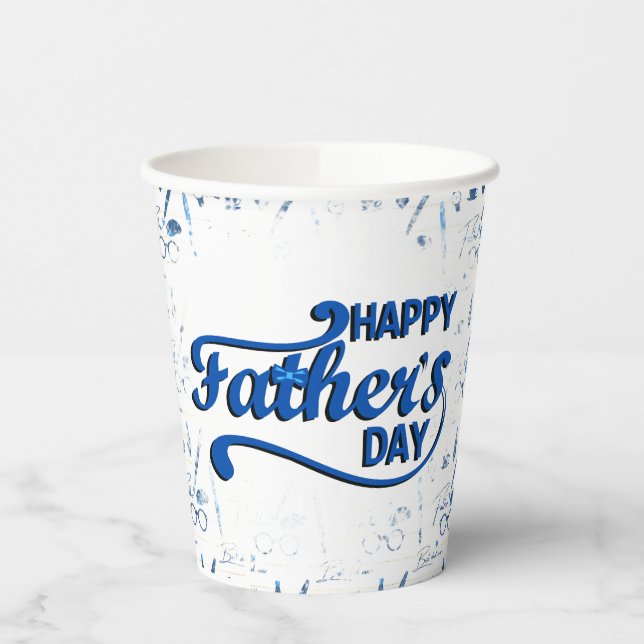 Vasos De Papel Mejor Papá, Feliz Día del Padre (Izquierda)