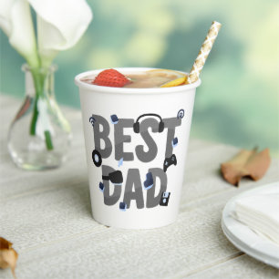 Vasos De Papel MEJOR PAPÁ Papá Gamer Gráfico 