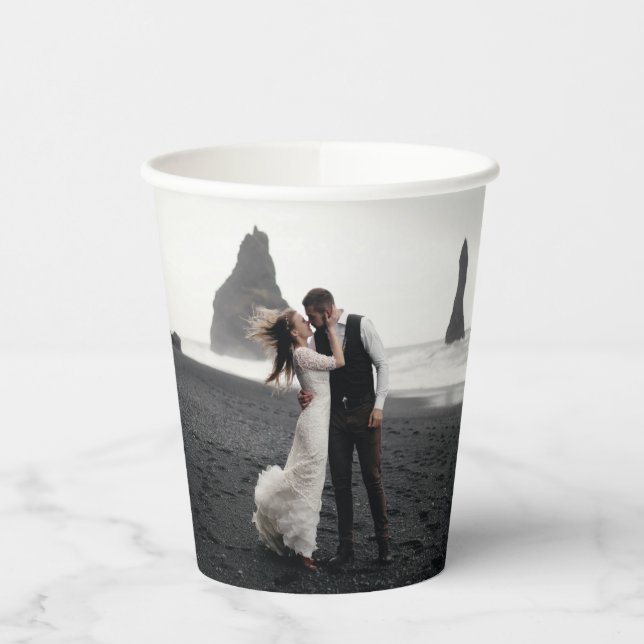 Vasos De Papel Memoria fotográfica boda de las últimas malezas Ke (Izquierda)