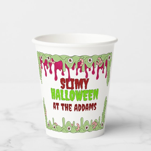 Vasos De Papel Menos taza de papel delgada de Halloween (Anverso)