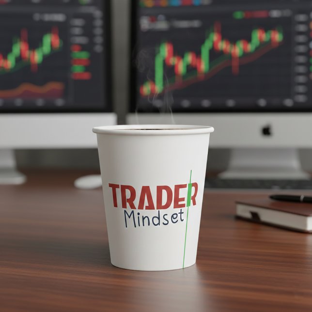Vasos De Papel Mentalidad del Trader – Trading enfocado en la Dis (Trader Mindset – Discipline, Focus, Trading Psychology Paper Cups)