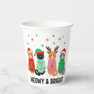 Vasos De Papel Meowy Navidades Cat