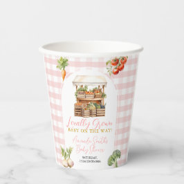 Vasos De Papel Mercado fresco local Baby Shower Gingham