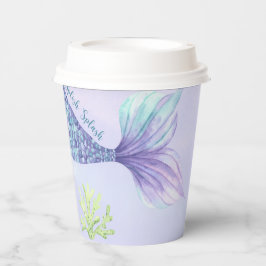 Vasos De Papel Mermaid Bebé Ducha Bajo El Mar