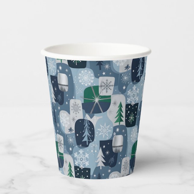Vasos De Papel Merry & Bright (Anverso)