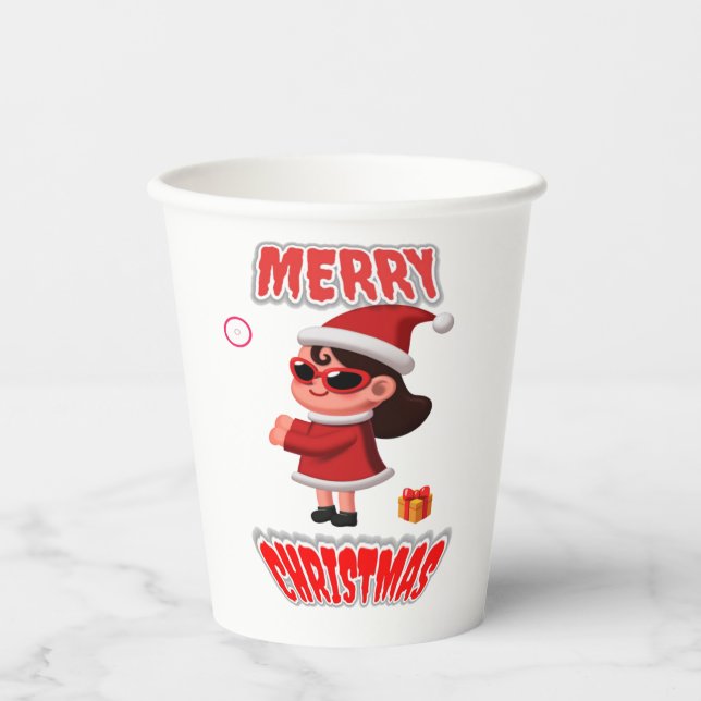 VASOS DE PAPEL MERRY CHRISTAMAS (Anverso)