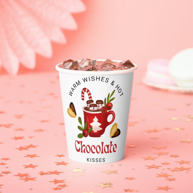 Vasos De Papel Merry Christmas and Happy Holidays  (in situ)