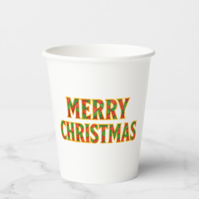 Vasos De Papel Merry Christmas paper cups (Anverso)