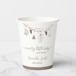 Vasos De Papel Merry Little Christmas Winter Baby Shower