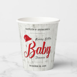 Vasos De Papel Merry Little Navidades Baby Shower