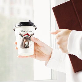 Vasos De Papel Merry Little Navidades Donkey, personalizado