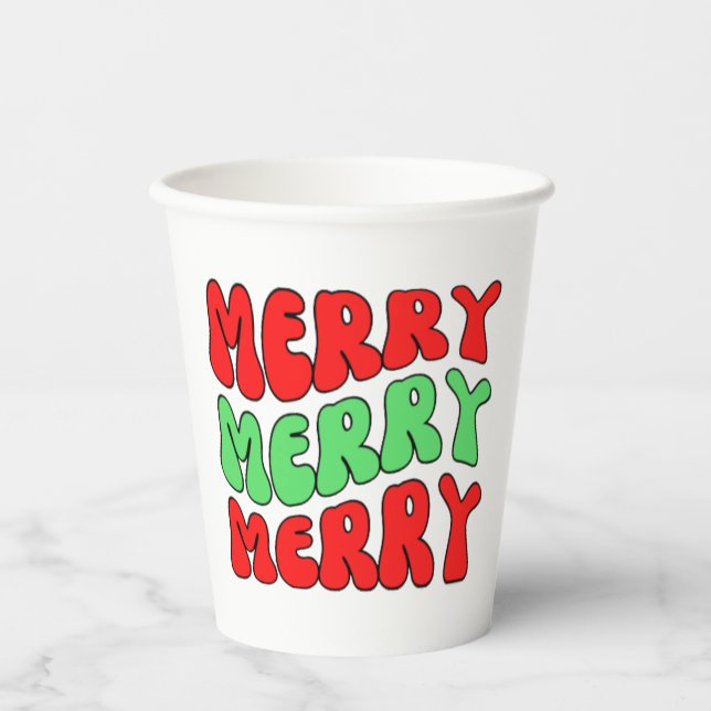 Vasos De Papel Merry Merry (Anverso)