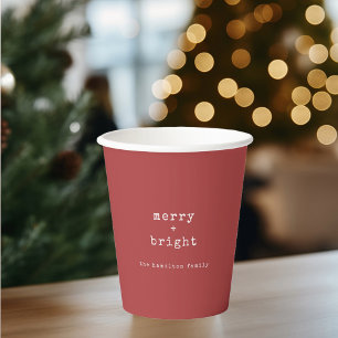 Vasos De Papel Merry Mínimo + Nombre Personalizado Brillante Vaca