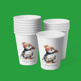 Vasos De Papel Merry Puffin, personalizado