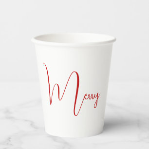 Vasos De Papel Merry Simple vacaciones en papel taza