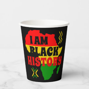 Vasos De Papel Mes de la Historia Negra, afroamericano
