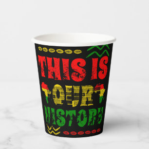 Vasos De Papel Mes de la Historia Negra, afroamericano