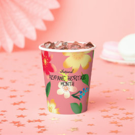 VASOS DE PAPEL MES DE PATRIMONIO HISPANO NACIONAL