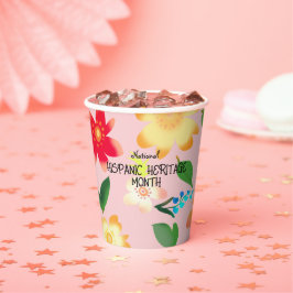 VASOS DE PAPEL MES DE PATRIMONIO HISPANO NACIONAL