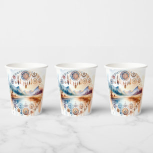 Vasos De Papel Mes del Patrimonio Nativo Estadounidense