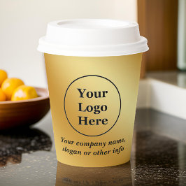 Vasos De Papel Metálico de oro de lujo