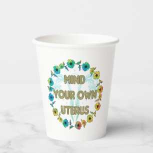 Vasos De Papel Métete En Su Propio Uterus Potenciando la flor f