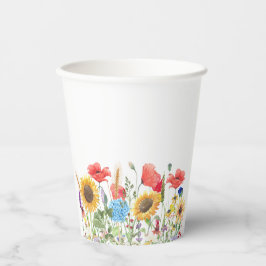 Vasos De Papel Mezcla de flores silvestres y combina