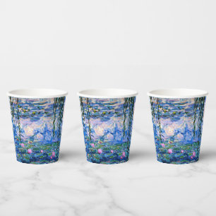 Vasos De Papel Mezcla de lirios de agua de Monet