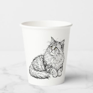 Vasos De Papel Mi gato es lindo.