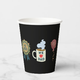 Vasos De Papel Mi héroe, amamos el día de los padres