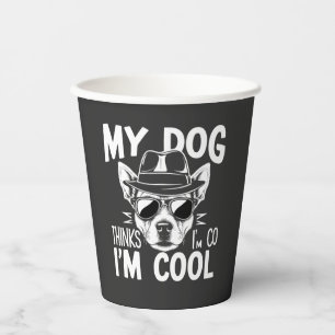 Vasos De Papel Mi perro piensa que soy genial