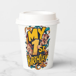 Vasos De Papel Mi primer cumpleaños con perros