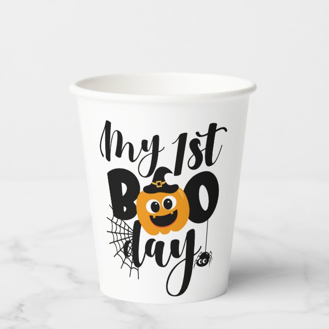 Vasos De Papel Mi primer día de boo (Anverso)