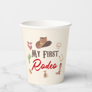 Vasos De Papel Mi primer novio de Rodeo primer cumpleaños