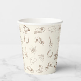 Vasos De Papel Mi primera copa de rodeo de cumpleaños