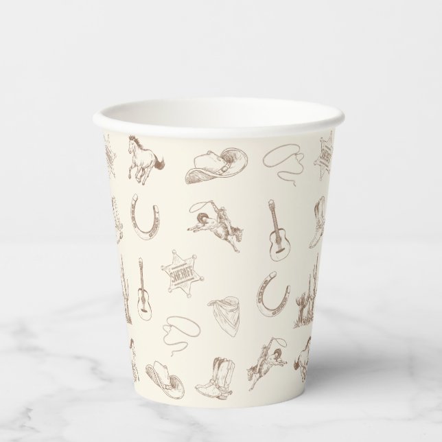 Vasos De Papel Mi primera copa de rodeo de cumpleaños (Anverso)