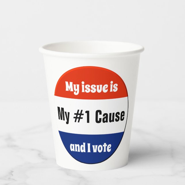 Vasos De Papel Mi problema elector votante (Anverso)