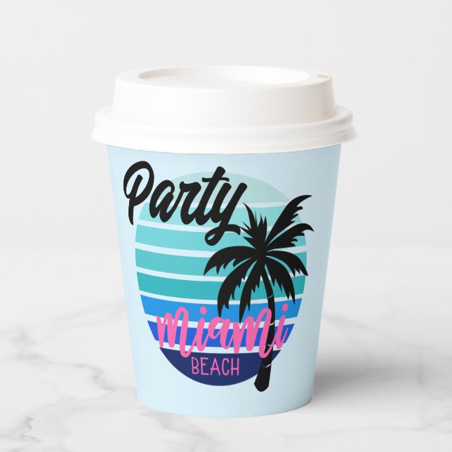 Vasos De Papel Miami Beach (Anverso)