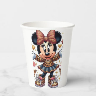Vasos De Papel Mickey and Friends Splatter Art Colorful Paper Cup