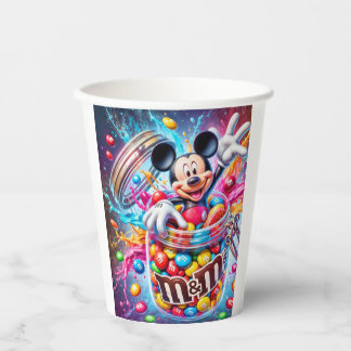 Vasos De Papel Mickey and Minnie Festive Celebration Colorful Pap
