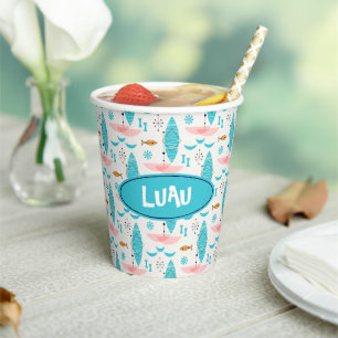 Vasos De Papel Mid Century Pink Catamaran